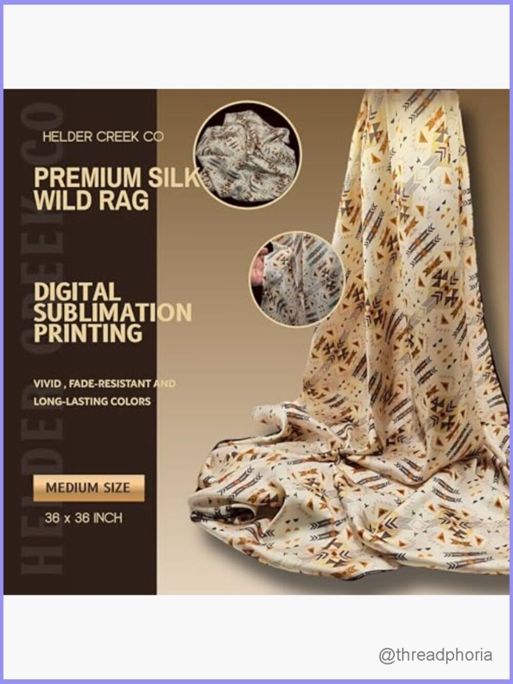 36" Silk Charmeuse Square Scarf - Fashion Bandana Wrap Headscarf Neckerchief - Picture 5 of 5